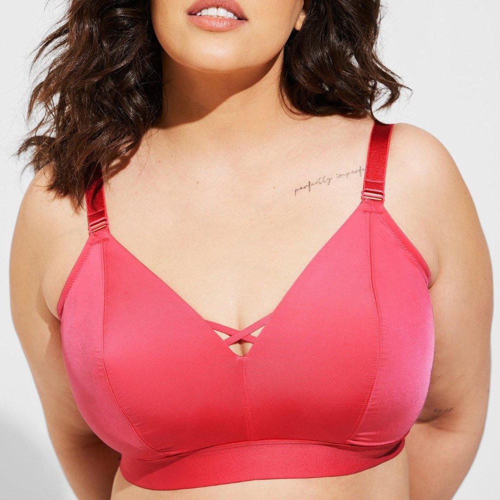 Torrid Curve Buxy Bralette in Honeysuckle Pink, 3DDD-G